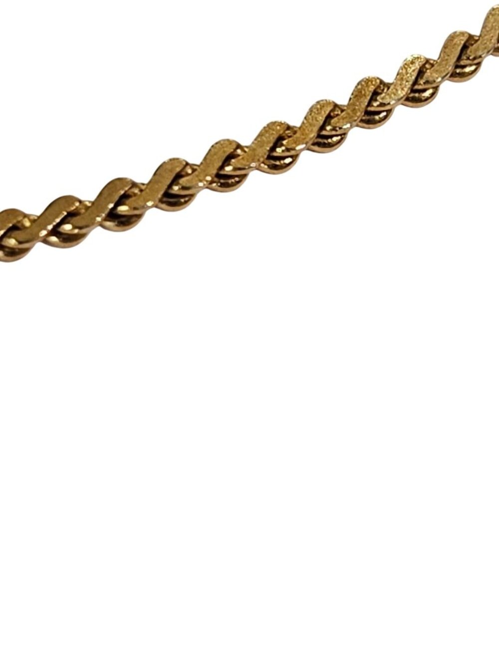 Vintage 80s Goldtone Textured Chain Necklace Spring Ring Clasp 24 inches Long - Picture 2 of 3